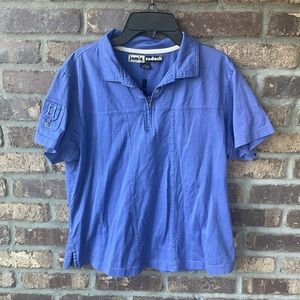 Unique vintage zip up blouse